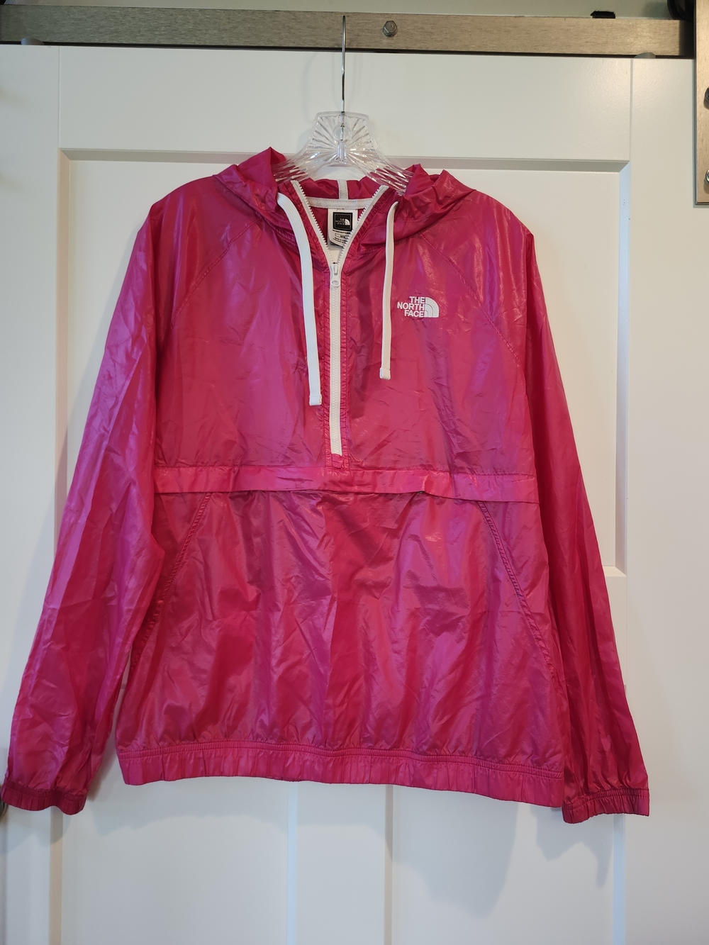 The North Face Hot Pink Half-Zip Hooded Windbreaker